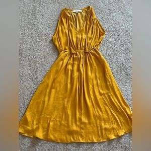 Loft Mustard silky dress